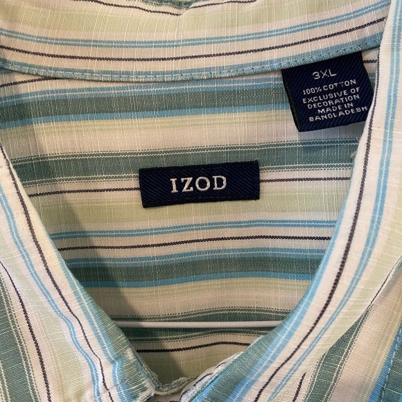 Izod Men’s short-sleeve button-down shirt, 100% cotton, size 3XL - Picture 3 of 3